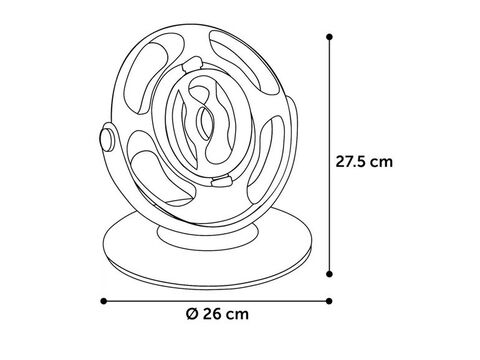 Flamingo interaktivní hračka pro kočku rotační kolotoč s míčky 26 x 26 x 27,5 cm bílá