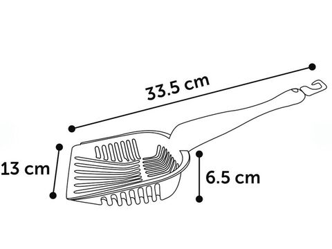 Flamingo WC lopatka 34 x 12,5 cm na exkrementy velká šedá