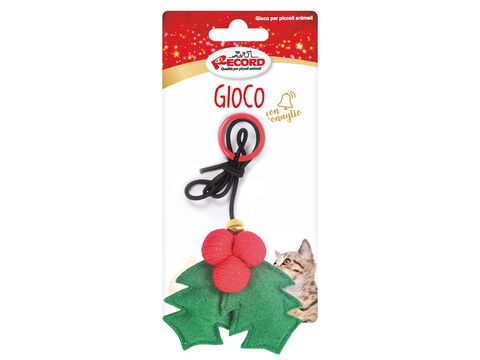Record hračka pro kočku vánoční mávátko na prst 12 x 8 x 4+56 cm větvička s ozdobou