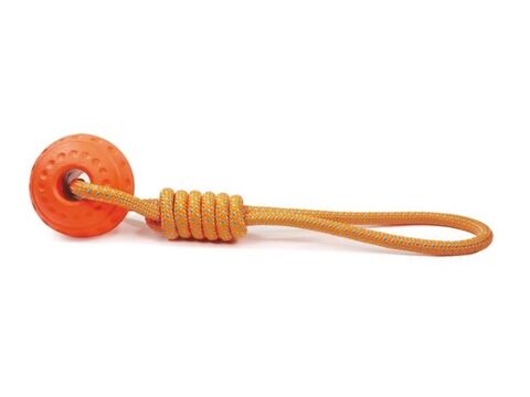 Record hračka pro psa přetahovadlo s míčkem 7,5 + 25 cm Eva pěna oranžová