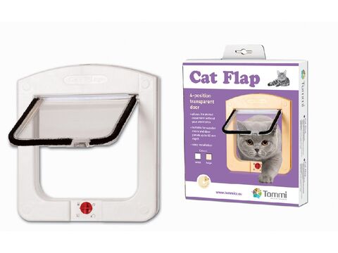 Cats Flap kočičí dvířka 15.5 x 14 /20,5 x 22,5 cm vnitřní rozměr bílá 3482