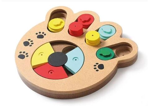 Record tréninková interaktivní hračka pro psa průměr 23 cm béžová