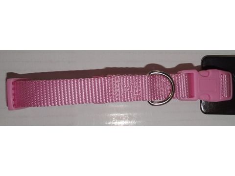 Nayeco obojek Basic Rosa nylon růžový 15 mm x 33 - 40 cm