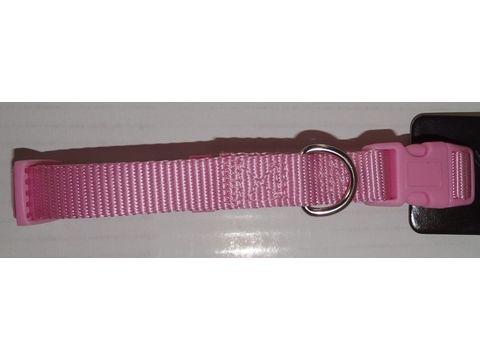 Nayeco obojek Basic Rosa nylon růžový 20 mm x 40 - 55 cm