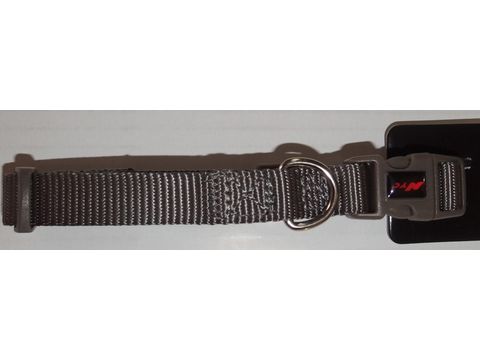 Nayeco obojek Basic Vison nylon šedý 20 mm  x 40 - 55 cm