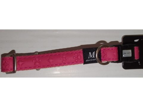 Nayeco obojek Macleathet Star koženkový růžový 15 mm x 26 - 40 cm 