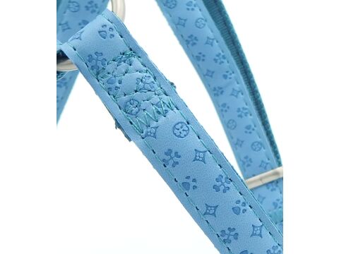 Nayeco postroj Macleather koženkový modrý 25 mm x 60 - 100 cm 
