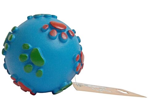 Magnum hračka pro psa  míč s velkou tlapkou pískací  9 cm vinyl modrá