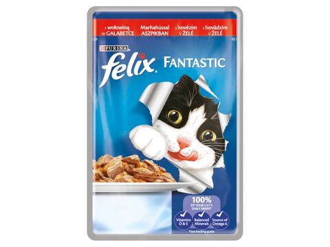 Felix fantastic hovězí v želé 85 g kapsa