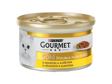 Gourmet gold 85 g hovězí a kuře 