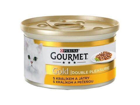 Gourmet gold 85 g králík a játra gril masové kousky