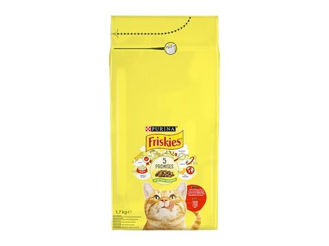 Friskies hovězí a játra a zelenina 1,7 kg granule