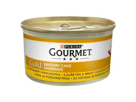 Gourmet gold Savoure Cake kuře s mrkví paštika 85 g