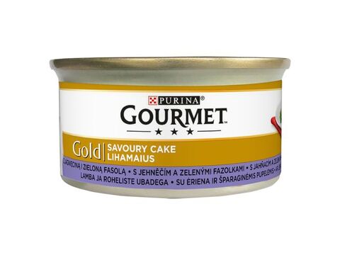 Gourmet gold Savoure Cake jehněčí a zelenýma fazolkami paštika 85 g