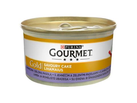 Gourmet gold Savoure Cake jehněčí a zelenýma fazolkami paštika 85 g