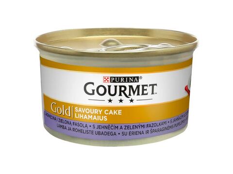 Gourmet Gold cat Sav.Cake jehněčí a fazolky 85 g
