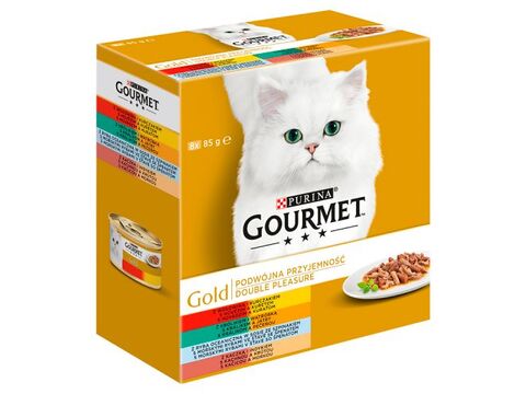 Gourmet gold gril 8 x 85 g, králík, kuře,hovězí.,moř.ryby,špen.,kachna krůta  