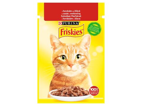 Friskies cat 85 g kapsa hovězí ve šťávě 