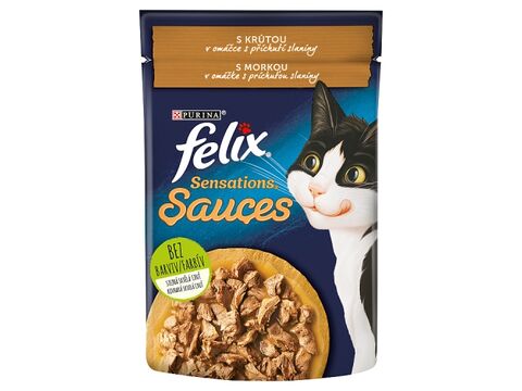 Felix sensations Sauce Suprise krůta v omáčce s příchutí slaniny 85 g SLEVA 