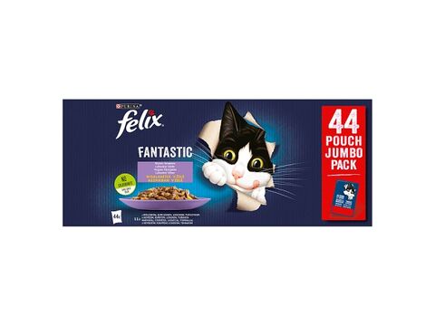 Felix Fantastic Multipack 44 x 85 g hovězí, losos, kuře, tuňák v želé 