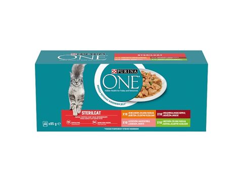 Purina ONE Sterilcat 40 x 85 g kapsa mini filet kuře s fazol.,krůta s fazolkami ve šťávě