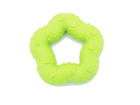 Nayeco hračka pro psa kytka zdobená  průměr 7 cm guma zelená