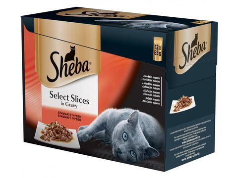 Sheba Select Slices in gravy šťvanatý výběr 12 x 85 g