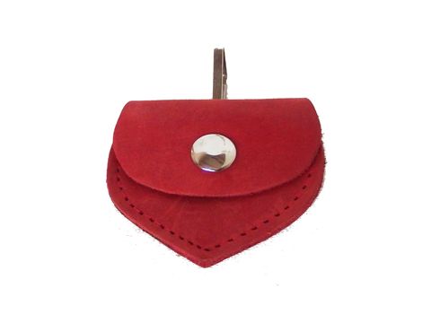 Adresář kožené srdíčko 6 x 5,5 cm červené