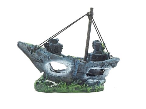 Tatrapet vrak lodě akvarijní dekorace 15 x 7 x 10 cm