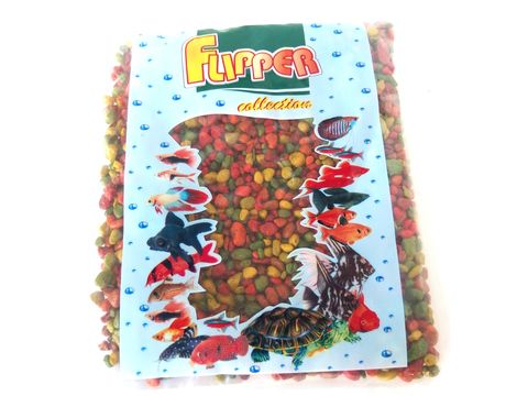 Tatrapet akvarijní písek 4 - 8 mm, 1 kg, červeno-žluto-zelený