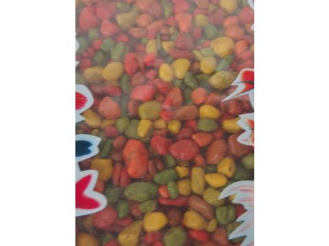 Tatrapet akvarijní písek 4 - 8 mm, 1 kg, červeno-žluto-zelený
