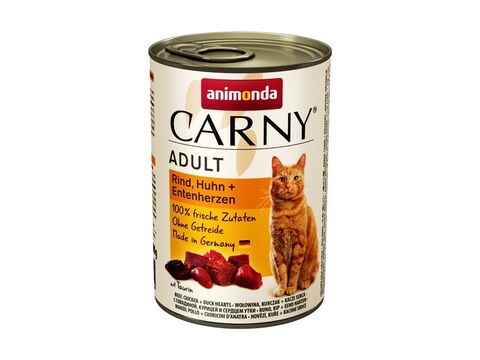 Animonda carny cat hovězí a kuře a kachní srdce 400 g 