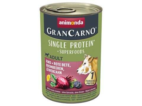 Animonda GranCarno Superfoods hovězí,čv.řepa,ostružiny,pampeliška 400 g pro psy