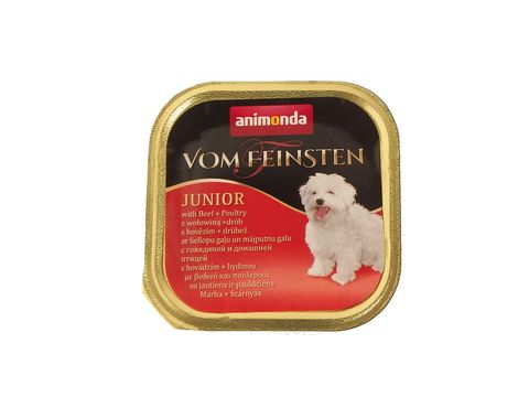 Animonda Vom Feinsten Junior hovězí a drůbež 150 g paštika pro psa