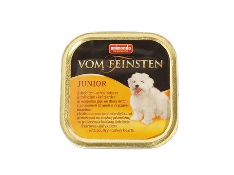 Animonda Vom Feinsten Junior drůbeží a krůtí srdce 150 g paštika pro psa