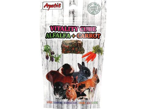 Apetit Vitality cube Alfalfa + Carrot 150 g pro hlodavce vojtěška,mrkev exp. 7/2024