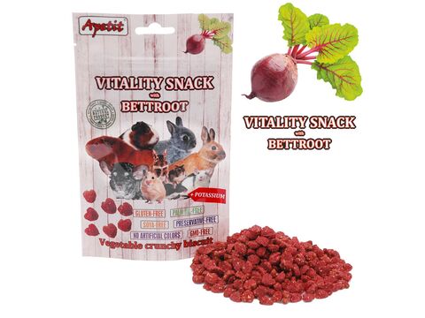 Apetit Vitality Snack with Bettroot 80 g pro hlodavce červená řepa