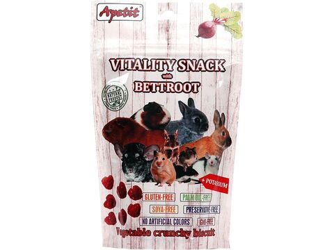 Apetit Vitality Snack with Bettroot 80 g pro hlodavce červená řepa