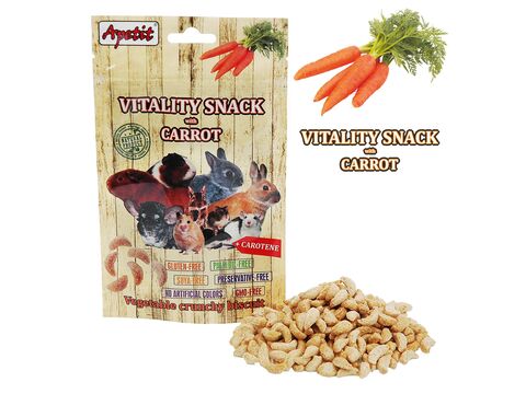 Apetit Vitality Snack with Carrot 80 g pro hlodavce mrkev