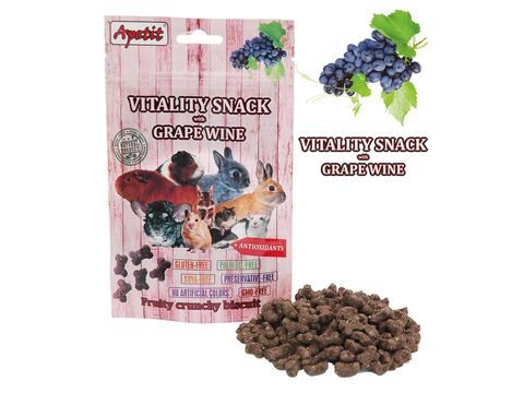 Apetit Vitality Snack with Grape Wine 80 g pro hlodavce hroznová semínka exp. 7/2024