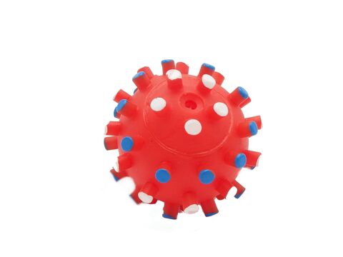 Tatrapet hračka pro psa míček s ostny 7 cm, vinyl červená 