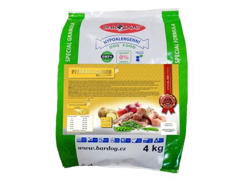 Bardog FITNESSLIGHSEN 4 kg senior + light, lisované krmivo kuře