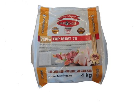 Bardog TOP Meat 70 28/16 4 kg granule lisované za studena SLEVA
