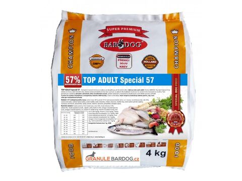 Bardog TOP ADULT Speciál 57 4 kg granule lisované za studena