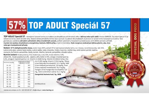 Bardog TOP ADULT Speciál 57 4 kg granule lisované za studena