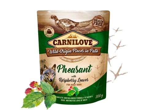Carnilove Dog Pouch paté Pheasant with Raspberry Leaves 300 g 3.189