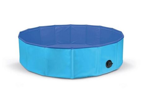 Record bazén pro psa skládací průměr 80 cm, výška 20 cm modrý
