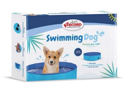 Record bazén pro psa skládací průměr 120 cm, výška 30 cm modrý