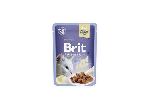 Brit Premium Cat D Fillets in Jelly with Beef 85g