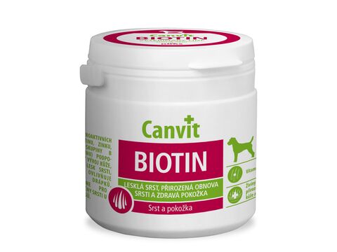 Canvit Biotin 100 g pro psa ochucený SLEVA + zásobník